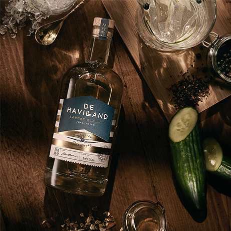 De Havilland Gin Bottle Marketing Photo