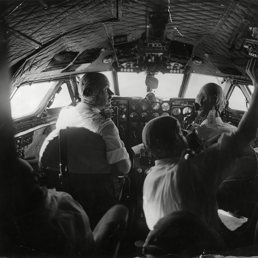 De Havilland Airline Pilots in Cabin